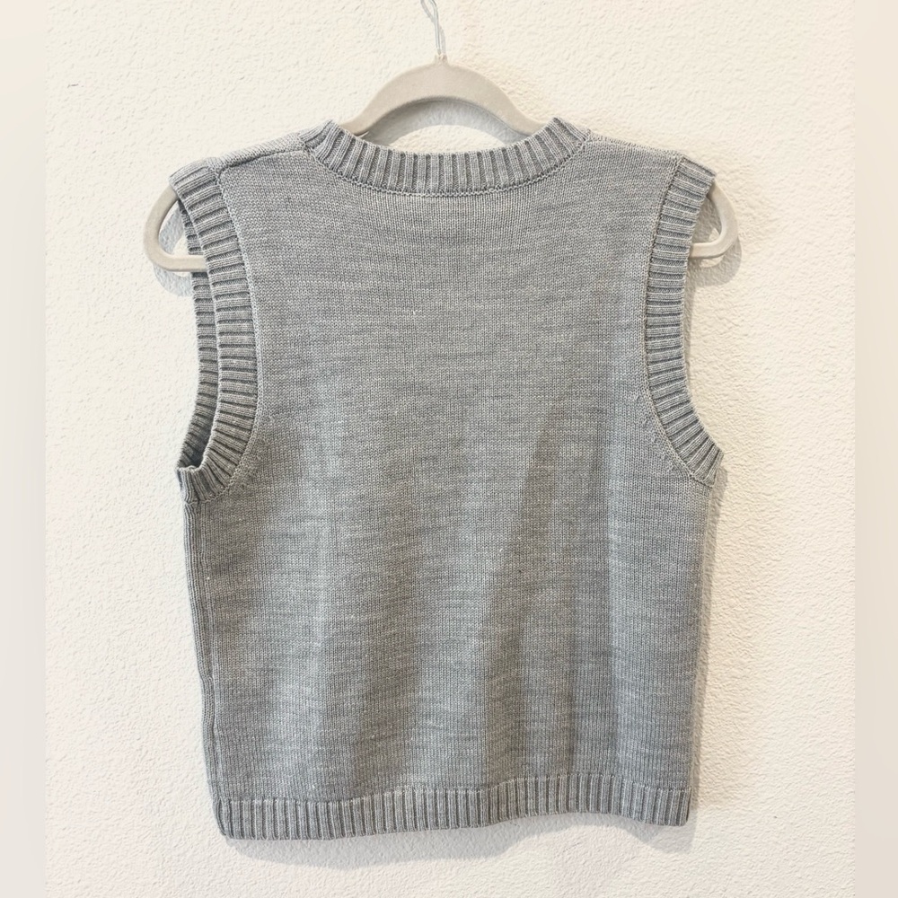 Christian Dior Lucky Star Logo Wool Cashmere Knit Sweater Vest Gray NWT - Picture 3 of 7